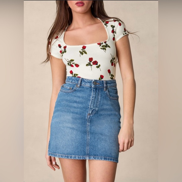 Rouje Denim Skirt FR 36 - Picture 3 of 4